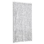 Vidaxl rideau anti - mouches gris clair et gris fonc� 100x200cm chenille