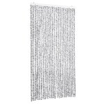 Vidaxl rideau anti - mouches gris clair et gris fonc 100x230cm chenille