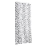 Vidaxl rideau anti - mouches gris clair et gris fonc 56x200 cm chenille