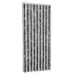 Vidaxl rideau anti - mouches gris et noir 56x185 cm chenille Vidaxl rideau anti - mouches gris et noir 56x185 cm chenille