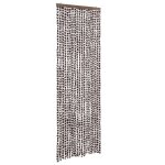 Vidaxl rideau anti - mouches marron et blanc 56x200 cm chenille