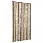 Vidaxl rideau anti - mouches marron fonc et beige 100x200 cm chenille