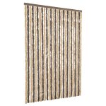 Vidaxl rideau anti - mouches marron fonc et beige 118x220 cm chenille