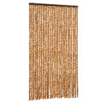 Vidaxl rideau anti - mouches ocre et blanc 118x220 cm chenille Vidaxl rideau anti - mouches ocre et blanc 118x220 cm chenille
