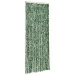 Vidaxl rideau anti - mouches vert et blanc 100x200 cm chenille Vidaxl rideau anti - mouches vert et blanc 100x200 cm chenille