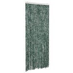 Vidaxl rideau anti - mouches vert et blanc 100x230 cm chenille