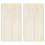 Vidaxl rideau en fils 2 pcs 100 x 250 cm cr�me