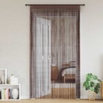 Vidaxl rideau en fils 2 pcs 100 x 250 cm marron