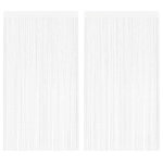 Vidaxl rideau en fils 2 pcs 140 x 250 cm blanc