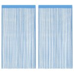 Vidaxl rideau en fils 2 pcs 140 x 250 cm bleu clair