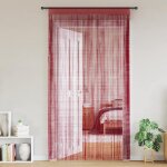 Vidaxl rideau en fils 2 pcs 140 x 250 cm bordeaux