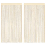 Vidaxl rideau en fils 2 pcs 140 x 250 cm cr�me
