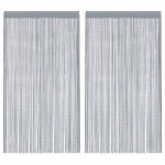 Vidaxl rideau en fils 2 pcs 140 x 250 cm gris clair