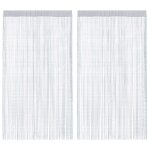 Vidaxl rideau en fils 2 pcs 140 x 250 cm gris clair