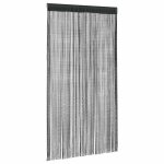 Vidaxl rideau en fils 2 pcs 140 x 250 cm noir