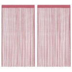 Vidaxl rideau en fils 2 pcs 140 x 250 cm rose Vidaxl rideau en fils 2 pcs 140 x 250 cm rose