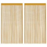 Vidaxl rideaux � fils 2 pcs or 100x250 cm