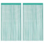 Vidaxl rideaux � fils 2 pcs turquoise 100x250 cm
