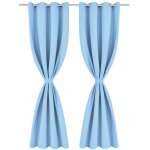 Vidaxl rideau avec ?illets m�talliques 2 pcs 135 x 175 cm turquoise