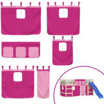 Vidaxl rideaux pour lit mezzanine rose polyester
