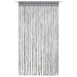 Vidaxl rideau en macram� anthracite 140x240 cm coton