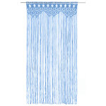 Vidaxl rideau en macram� bleu 140x240 cm coton