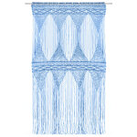 Vidaxl rideau en macram� bleu 140x240 cm coton