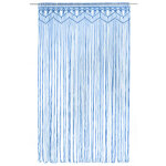 Vidaxl rideau en macram� bleu 140x240 cm coton