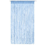 Vidaxl rideau en macram� bleu 140x240 cm coton