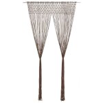 Vidaxl rideau en macram taupe 140x240 cm coton