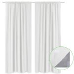 Vidaxl rideau occultant 2 pcs � double couche 140 x 245 cm blanc