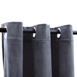 Vidaxl rideaux occultants et anneaux 2 pcs anthracite 94x241cm velours