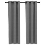 Vidaxl rideaux occultants et anneaux 2 pcs gris 94x160 cm velours