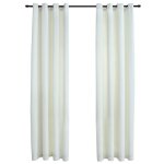 Vidaxl rideaux occultants avec anneaux 2 pcs velours cr�me 140x245 cm