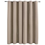 Vidaxl rideau occultant avec anneaux en m�tal beige 290x245 cm