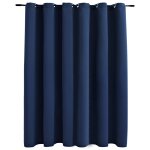 Vidaxl rideau occultant avec anneaux en métal bleu 290x245 cm Vidaxl rideau occultant avec anneaux en métal bleu 290x245 cm