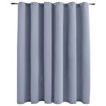 Vidaxl rideau occultant avec anneaux en métal gris 290x245 cm Vidaxl rideau occultant avec anneaux en métal gris 290x245 cm
