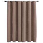 Vidaxl rideau occultant avec anneaux en m�tal taupe 290x245 cm
