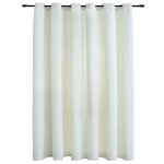 Vidaxl rideau occultant avec anneaux en m�tal velours cr�me 290x245 cm