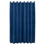 Vidaxl rideau occultant et anneaux velours bleu fonc� 290x245 cm