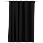 Vidaxl rideau occultant d'aspect de lin crochets anthracite 290x245 cm