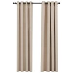 Vidaxl rideaux occultants aspect lin avec ?illets 2pcs beige 140x245cm Vidaxl rideaux occultants aspect lin avec ?illets 2pcs beige 140x245cm