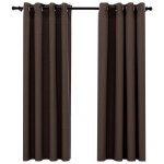 Vidaxl rideaux occultants aspect lin avec ?illets 2pcs taupe 140x175cm Vidaxl rideaux occultants aspect lin avec ?illets 2pcs taupe 140x175cm