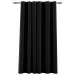 Vidaxl rideau occultant aspect de lin � ?illets anthracite 290x245 cm