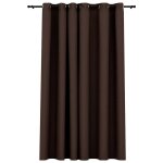 Vidaxl rideau occultant aspect de lin avec ?illets taupe 290x245 cm