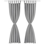 Vidaxl rideau occultant avec boucles 2 pcs 140 x 175 cm gris