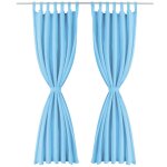 Vidaxl rideau occultant avec boucles 2 pcs 140 x 175 cm turquoise