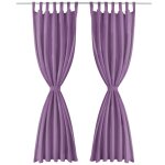 Vidaxl rideau occultant avec boucles 2 pcs 140 x 225 cm lilas