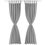 Vidaxl rideau occultant avec boucles 2 pcs 140 x 245 cm gris