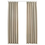 Vidaxl rideaux occultants avec crochets 2 pcs beige 140x245 cm